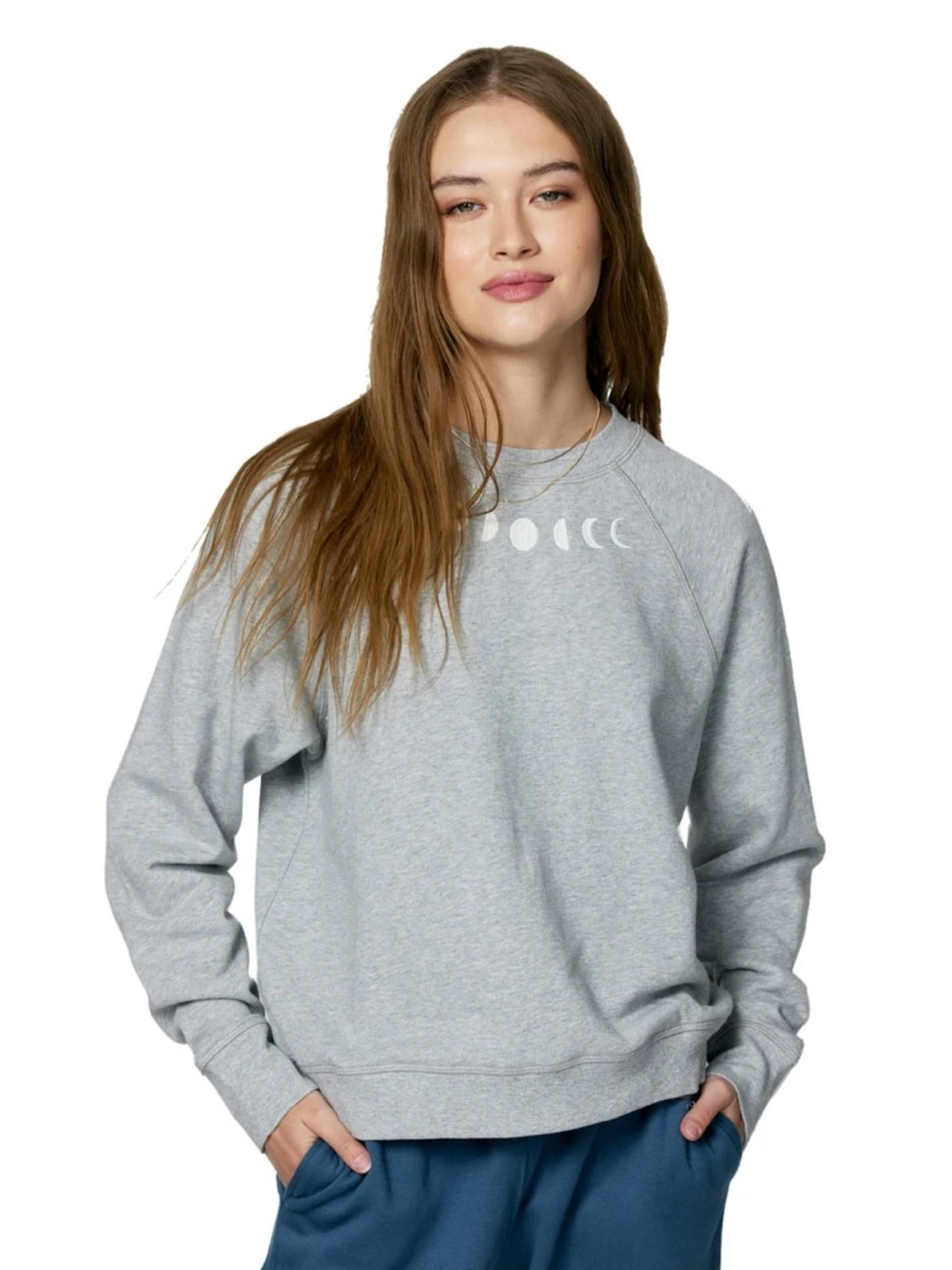 Spiritual Gangster Moon Phase Bridget Raglan Pullover Size Small
